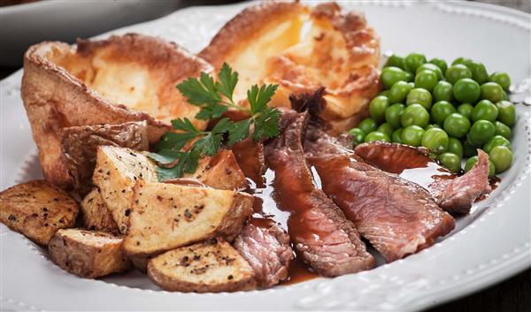 London Küche Sonntagsbraten mit Yorkshire Pudding